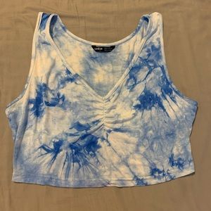 Blue Tie Dye Shein Crop Top